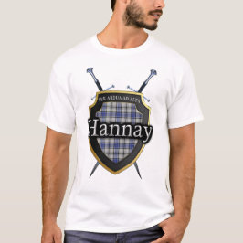 Skottet för pläd för den klanHannay tartanen Tee Shirt