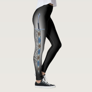 Skottet stålsätter svärd för den klanThompson Leggings