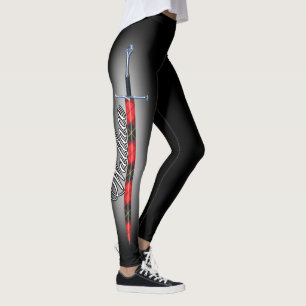Skottet stålsätter svärd för den klanWallace Leggings