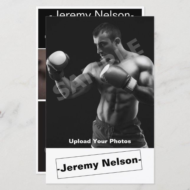 Skotthål Manlig Skådespelare Comp Card (Fram/baksida)