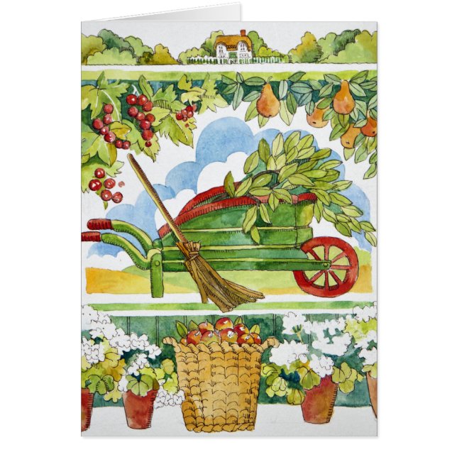 Skottkärra - trädgårds- surround 2012 hälsningskort (Framsidan)
