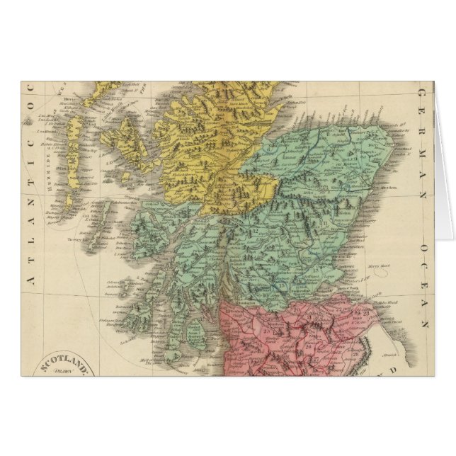 Skottland 18 hälsningskort (Framsidan Horizontal)