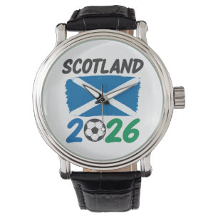 Skottland 2026 Fotbollsfan-design / Saltire och fo Armbandsur