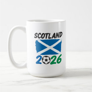 Skottland 2026 Fotbollsfan Design / Saltire och Fo Kaffemugg
