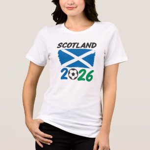 Skottland 2026 Fotbollsfan Design / Saltire och Fo T Shirt