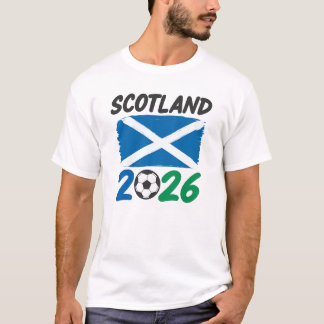 Skottland 2026 Fotbollsfan Design / Saltire och Fo T Shirt