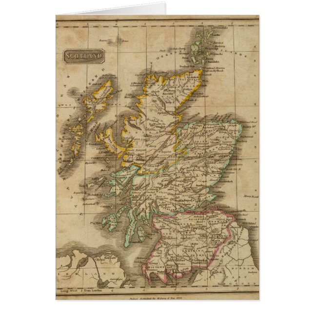 Skottland 4 hälsningskort (Framsidan)