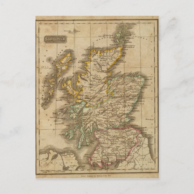 Skottland 4 vykort (Framsida)