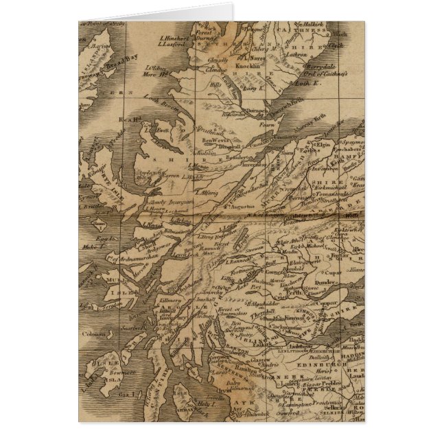 Skottland 8 hälsningskort (Framsidan)