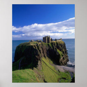 Skottland, Aberdeen. Dunnotar Castle. Poster