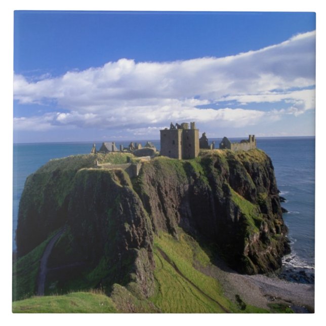 Skottland, Aberdeen. Dunnotar slott. Kakelplatta (Framsidan)