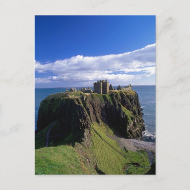Skottland, Aberdeen. Dunnotar slott. Vykort (Framsida)