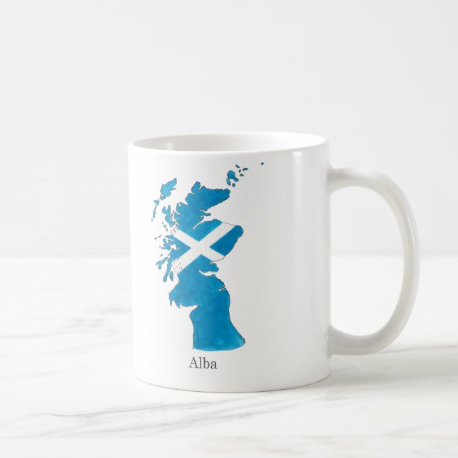 Skottland/Alba målat karta Scottish Gaelic mugg (Höger)