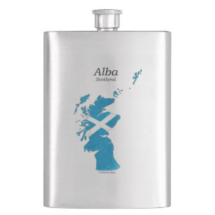 Skottland/albansk handmålad karta Scottish Gaelic Fickplunta