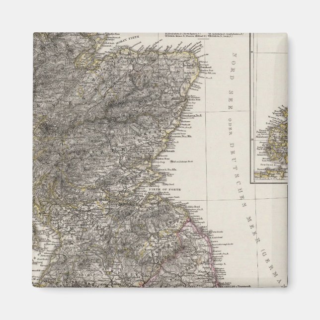 Skottland Atlas Karta 2 Magnet (Framsidan)