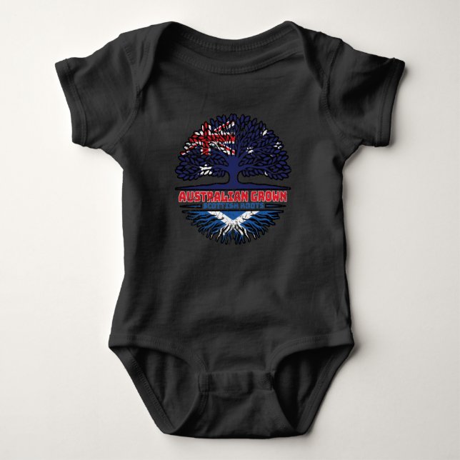 Skottland Australien Australien, Träd Roots T Shirt (Framsida)