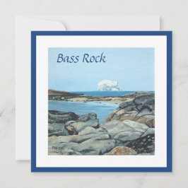 Skottland, Bass Sten, North Berwick art av Pola.B. Julkort