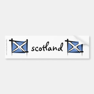Skottland borstar flagga bildekal
