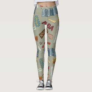 Skottland damasker - skotska symboler leggings