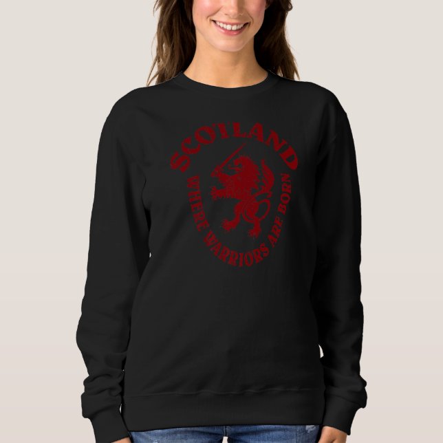 Skottland där krigare föds t shirt (Framsida)