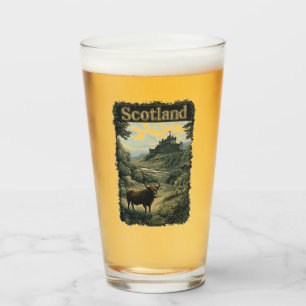 Skottland Design: Highland Ko, Slott och Landskap Glaskopp