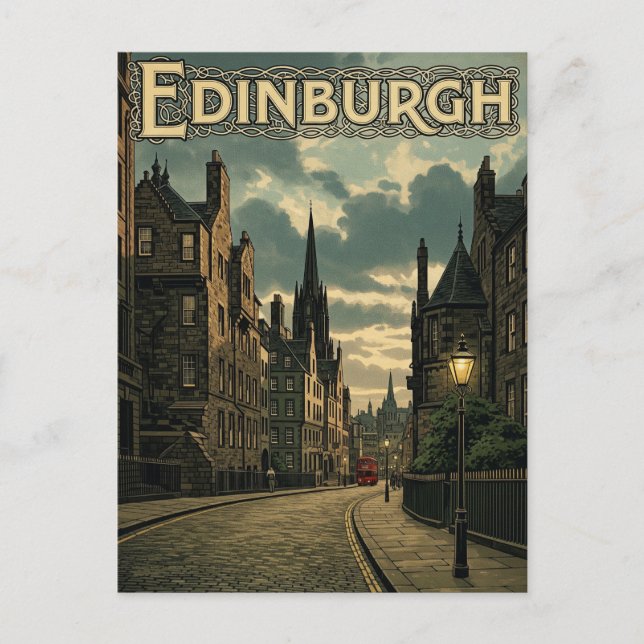 Skottland Edinburgh Resa Vykort (Framsida)