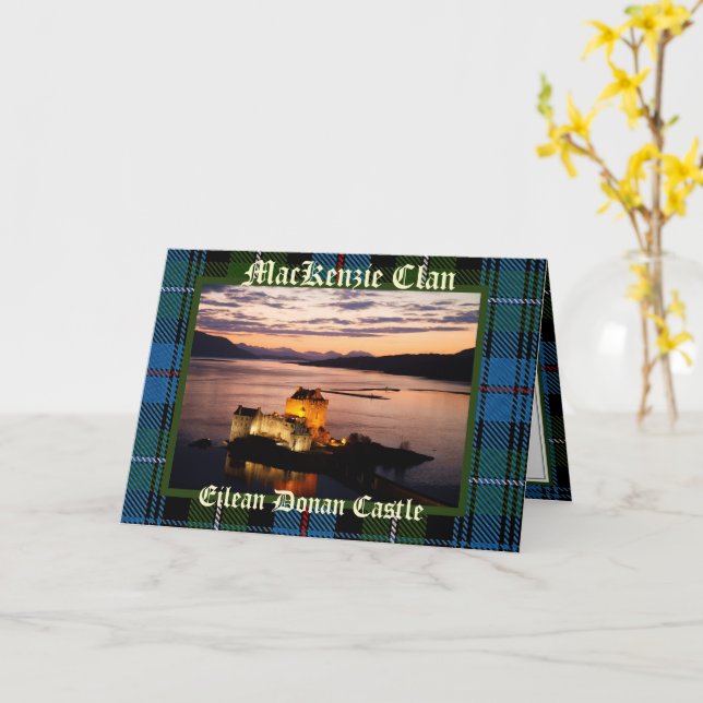 Skottland Eilean Donan Slottet - MacKenzie Klankor Kort (Gul blomma)