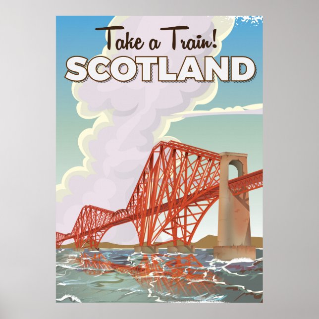 Skottland Fjärde Bron Resa affisch. Poster (Framsidan)