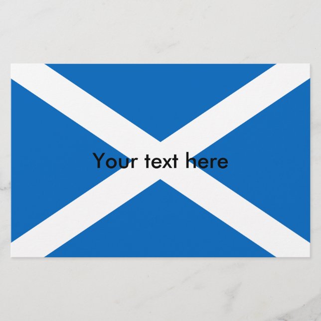 Skottland flagga Scottish Saltire Brevpapper (Framsida)