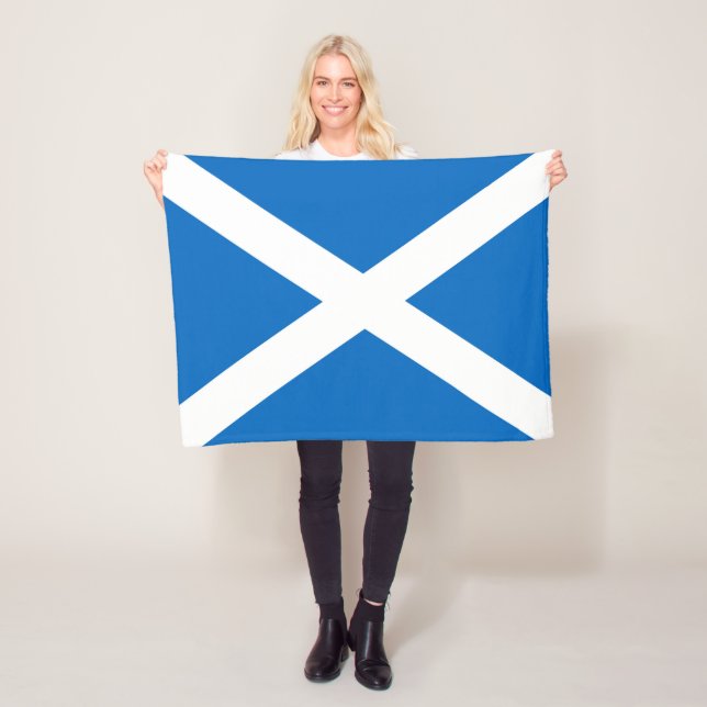 Skottland flagga Scottish Saltire Fleecefilt (På plats)