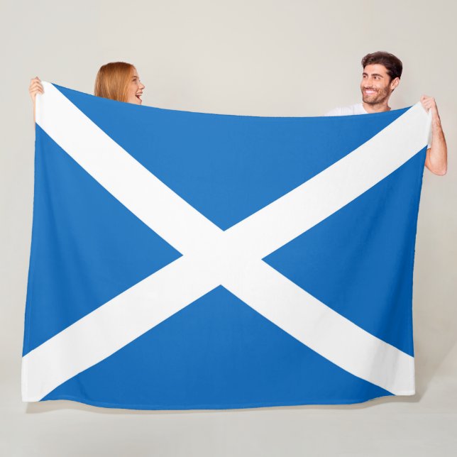Skottland flagga Scottish Saltire Fleecefilt (På plats)