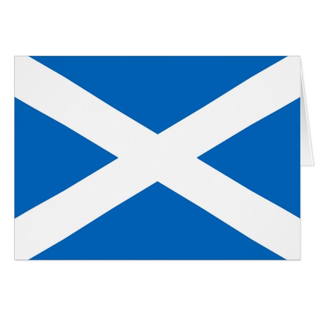 Skottland flagga Scottish Saltire Hälsningskort (Framsidan Horizontal)