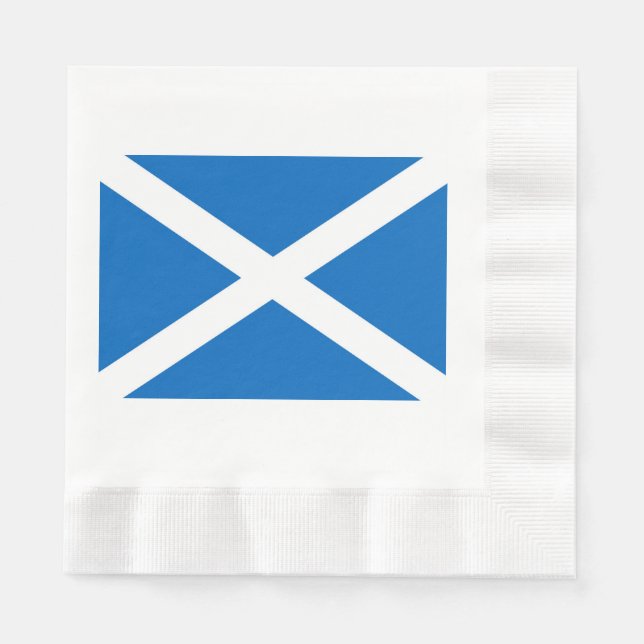 Skottland flagga Scottish Saltire Pappersservett (Framsidan)