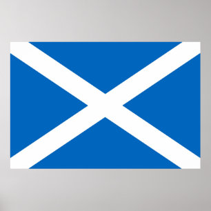 Skottland flagga Scottish Saltire Poster