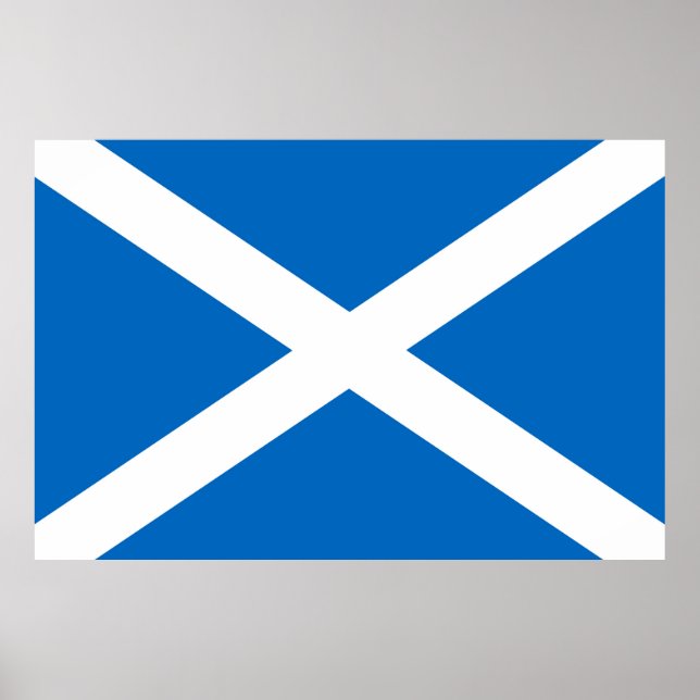 Skottland flagga Scottish Saltire Poster (Framsidan)
