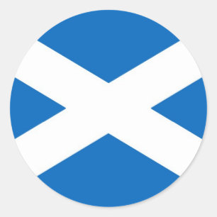 Skottland flagga Scottish Saltire Runt Klistermärke