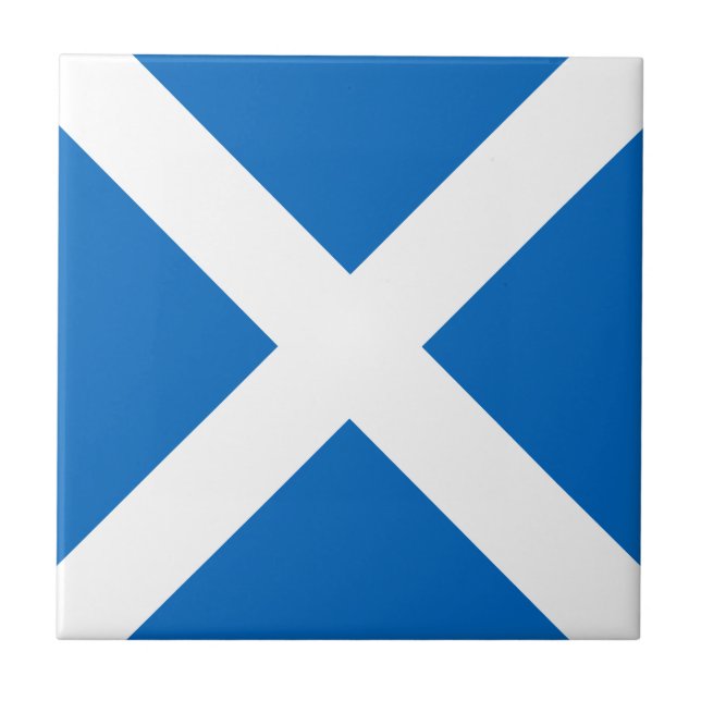Skottland flagga - skotsk flaggasouvenir kakelplatta (Framsidan)