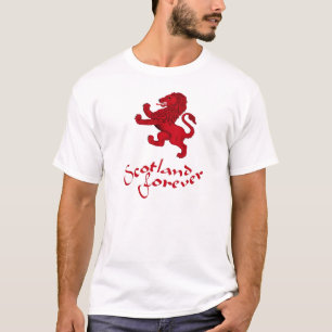 Skottland för evigt, våldsamt lejont t-shirt