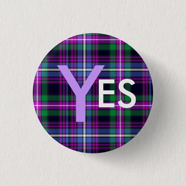 Skottland för Indy Tartan ja självständighet Knapp (Framsida)