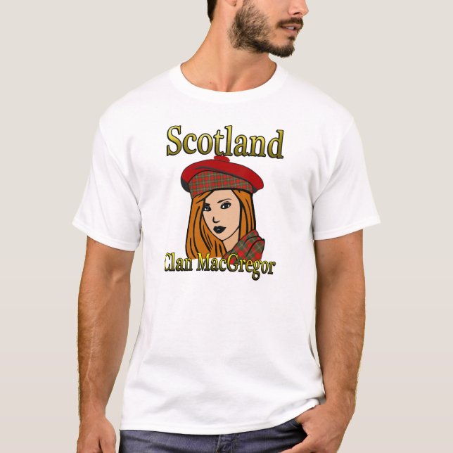 Skottland för klanMacGregor Tartan skjortor T Shirt (Framsida)