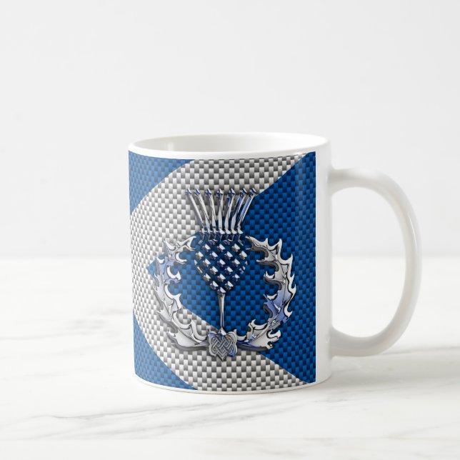 Skottland för kolfibertryck flagga kaffemugg (Höger)
