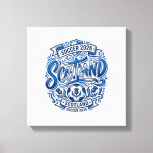 Skottland Fotboll 2026 Fotboll Fet Land Typografi Canvastryck