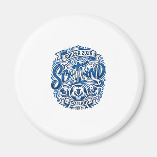 Skottland Fotboll 2026 Fotboll Fet Land Typografi Magnet