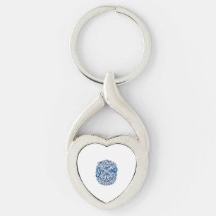 Skottland Fotboll 2026 Fotboll Fet Land Typografi Twisted Heart Silverfärgad Nyckelring