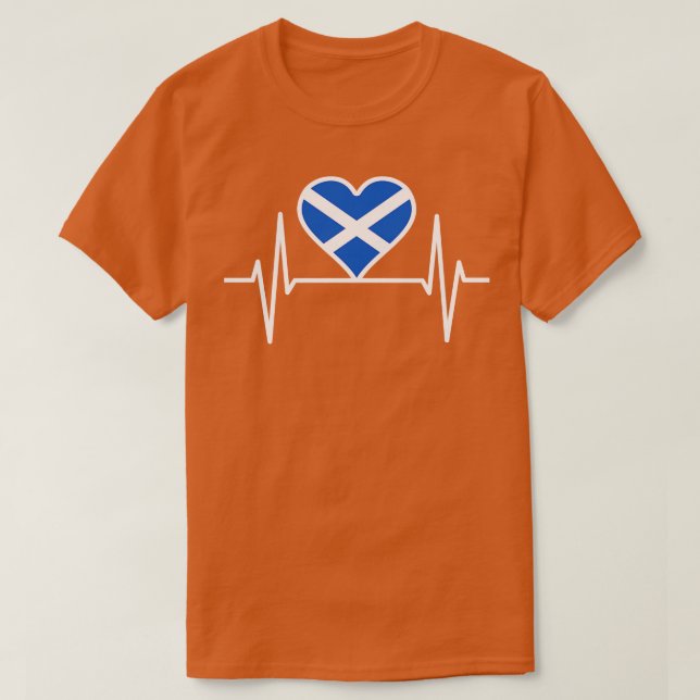 Skottland Heartslag T Shirt (Design framsida)