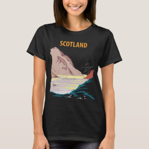Skottland Highland Kust Retro Resa T-Shirt