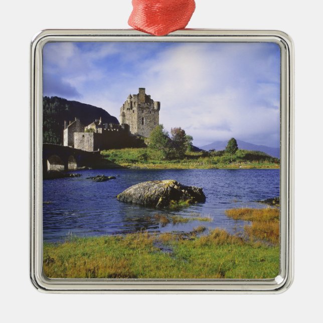 Skottland, Highland, Wester Ross, Eilean Donan 2 Julgransprydnad Metall (Framsidan)