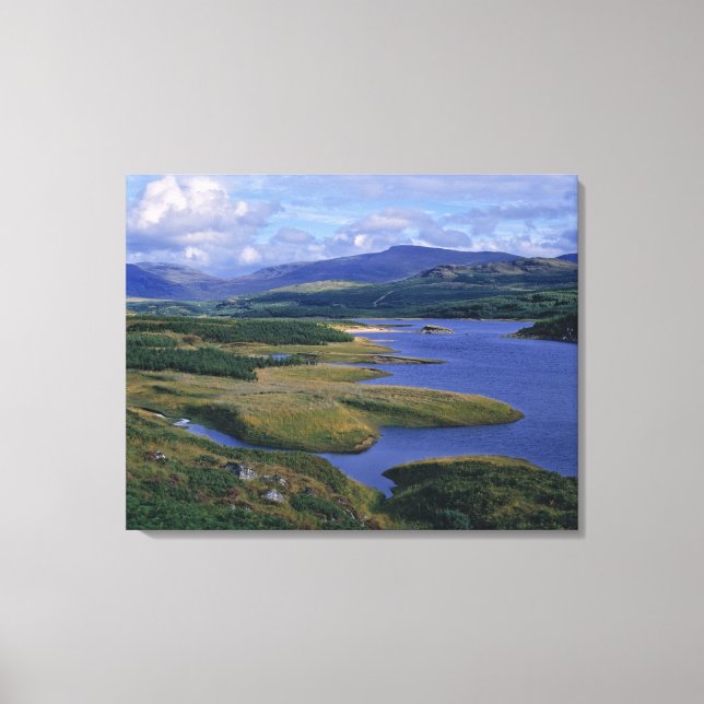 Skottland, Highland, Wester Ross, Loch Garry. En Canvastryck (Framsida)