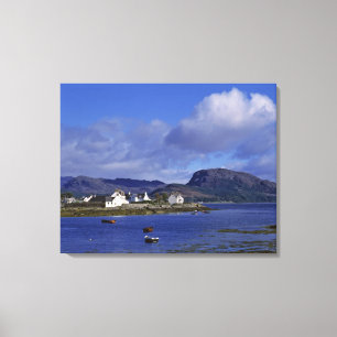 Skottland, Highland, Wester Ross, Plockton. Canvastryck