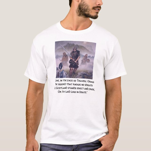 Skottland Hjälte William Wallace Tee Shirt (Framsida)